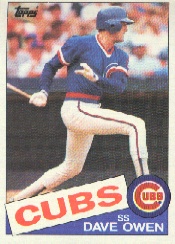 1985 Topps Baseball Cards      642     Dave Owen